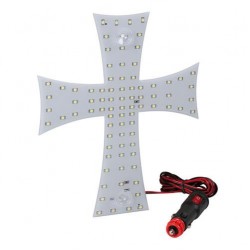 ΣΤΑΥΡΟΣ 24V ΜΕ 81 LED ΛΕΥΚΟ ΜΕ ΦΙΣ ΑΝΑΠΤΗΡΑ ΚΑΙ ΚΑΛΩΔΙΟ 200cm 200x250mm Διακοσμητικά Φώτα