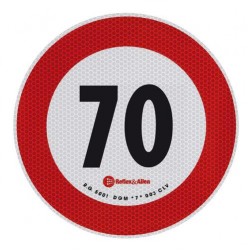 ΣΗΜΑ ΤΑΧΥΤΗΤΑΣ ΧΙΛΙΟΜΕΤΡΩΝ 70km/h ΑΥΤΟΚΟΛΛΗΤΟ Πινακίδες και Σήμανση