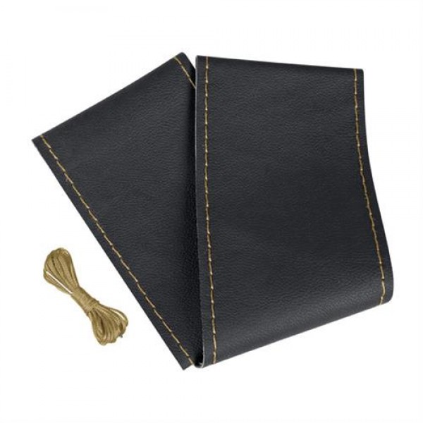 Κάλυμμα Τιμονιού Φορτηγού Ραφτό Δερμάτινο PREMIUM TRUCK 44-46cm μαύρο με μπεζ ραφή Ραφτά καλύμματα τιμονιού