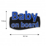 BABY ON BOARD ΑΥΤΟΚΟΛΛΗΤΟ ΕΞΩΤΕΡΙΚΗΣ ΧΡΗΣΗΣ 18,7 Χ 11,9 cm ΜΠΛΕ/ΜΑΥΡΟ/ΧΡΩΜΙΟ ΜΕ ΕΠΙΚΑΛΥΨΗ ΕΠΟΞΕΙΔΙΚΗΣ ΡΥΤΙΝΗΣ (ΥΓΡΟ ΓΥΑΛΙ) - 1 ΤΕΜ. Διάφορα Διακοσμητικά