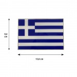 GREECE ΑΥΤΟΚΟΛΛΗΤΗ ΕΛΛΗΝΙΚΗ ΣΗΜΑΙΑ 13,8 X 9,4 cm ΜΠΛΕ/ΛΕΥΚΟ/ΧΡΩΜΙΟ ΜΕ ΕΠΙΚΑΛΥΨΗ ΕΠΟΞΕΙΔΙΚΗΣ ΡΥΤΙΝΗΣ (ΥΓΡΟ ΓΥΑΛΙ) - 1 ΤΕΜ. Σήματα 3D