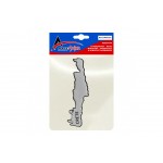 ΚΡΗΤΗ ΑΥΤΟΚΟΛΛΗΤΟ 12 cm ΧΡΩΜΙΟ (ΝΙΚΕΛ) ΜΕ ΕΠΙΚΑΛΥΨΗ ΕΠΟΞΕΙΔΙΚΗΣ ΡΥΤΙΝΗΣ (ΥΓΡΟ ΓΥΑΛΙ) - 1 ΤΕΜ. Αυτοκόλλητα Διακοσμητικά