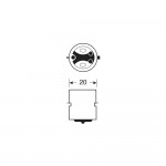 S2 9-32V 35/35W BA20d 2SMDx12chips 680lm (ΔΙΠΛΗΣ ΠΟΛΙΚΟΤΗΤΑΣ- CAN-BUS) MEGA LED 1ΤΕΜ. ΚΟΥΤΙ Λαμπάκια