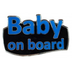 BABY ON BOARD ΑΥΤΟΚΟΛΛΗΤΟ ΕΞΩΤΕΡΙΚΗΣ ΧΡΗΣΗΣ 13,1 Χ 8,3cm ΜΠΛΕ/ΜΑΥΡΟ/ΧΡΩΜΙΟ ΜΕ ΕΠΙΚΑΛΥΨΗ ΣΜΑΛΤΟΥ - 1 ΤΕΜ. Διάφορα Διακοσμητικά