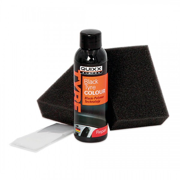 KIT ΑΝΑΝΕΩΣΗΣ ΚΑΙ ΠΡΟΣΤΑΣΙΑΣ ΕΛΑΣΤΙΚΩΝ ΣΕ ΜΑΥΡΟ ΧΡΩΜΑ QUIXX 75ml Χημικά Επισκευής