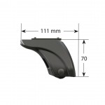 ΣΤΑΝΤΑΡ ΠΟΔΙ ΜΕ ΚΑΠΑΚΙΑ ΚΑΙ ΚΛΕΙΔΑΡΙΑ  EVOS LP LOW PROFILE (111x 70mm ) ΧΑΜΗΛΟ ΠΡΟΦΙΛ NORDRIVE - 4 ΤΕΜ. Άκρα για Μπάρες