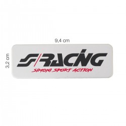 ΜΕΤΑΛΛΙΚΟ ΑΥΤΟΚΟΛΛΗΤΟ LOGO ''SIMONI RACING'' ΑΛΟΥΜΙΝΙΟΥ 94x32mm SIMONI RACING - 1ΤΕΜ. Αυτοκόλλητα Διακοσμητικά