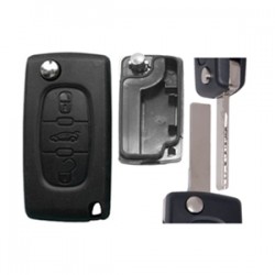 PEUGEOT 207 ΑΝΑΔΙΠΛΟΥΜΕΝΟ ΑΝΤΑΛΛΑ.ΚΛΕΙΔΙ ΜΕ ΚΑΛΥΜΜΑ 3 ΚΟΥΜΠΙΩΝ/ ΛΑΜΑ HU83 (ΧΩΡΙΣ ΥΠΟΣΤΗΡΙΞΗ ΜΠΑΤΑΡ.) DGA - 1 ΤΕΜ. PEUGEOT