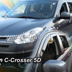 ΑΝΕΜΟΘΡΑΥΣΤΕΣ ΓΙΑ CITROEN C-CROSSER  5D 2007-2012 / PEUGEOT 4007 5D 2008-2012 ΖΕΥΓΑΡΙ ΑΠΟ ΕΥΚΑΜΠΤΟ ΦΙΜΕ ΠΛΑΣΤΙΚΟ HEKO - 2 ΤΕΜ. ΑΝΕΜΟΘΡΑΥΣΤΕΣ