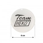 HEKO ΑΥΤΟΚΟΛΛΗΤΑ ΖΑΝΤΩΝ 6 cm ΛΕΥΚΟ/ΜΑΥΡΟ ΣΜΑΛΤΟΥ - 4 ΤΕΜ. Αυτοκόλλητα Σήματα Ζαντών