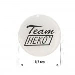 HEKO ΑΥΤΟΚΟΛΛΗΤΑ ΖΑΝΤΩΝ 6,7 cm ΛΕΥΚΟ/ΜΑΥΡΟ ΣΜΑΛΤΟΥ - 4 ΤΕΜ. Αυτοκόλλητα Σήματα Ζαντών