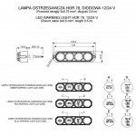 ΦΩΣ ΠΡΟΕΙΔΟΠΟΙΗΣΗΣ 12/24V HOR78 6W 4LED 143x35mm ΠΟΡΤΟΚΑΛΙ Διάφορα Φώτα