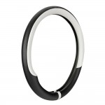 ΚΑΛΥΜΜΑ ΤΙΜΟΝΙΟΥ NOBLE (M) 37/39cm  ΜΑΥΡΟ/ΛΕΥΚΟ ΟΙΚΟΛΟΓΙΚΟ ΔΕΡΜΑ ΑΟΣΜΟ (ΠΑΧΟΣ 8,2cm) LAMPA Διάμετρος 37-39 cm