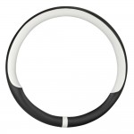 ΚΑΛΥΜΜΑ ΤΙΜΟΝΙΟΥ NOBLE (M) 37/39cm  ΜΑΥΡΟ/ΛΕΥΚΟ ΟΙΚΟΛΟΓΙΚΟ ΔΕΡΜΑ ΑΟΣΜΟ (ΠΑΧΟΣ 8,2cm) LAMPA Διάμετρος 37-39 cm