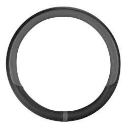 ΚΑΛΥΜΜΑ ΤΙΜΟΝΙΟΥ NOBLE (M) 37/39cm  ΜΑΥΡΟ/ΓΚΡΙ ΟΙΚΟΛΟΓΙΚΟ ΔΕΡΜΑ ΑΟΣΜΟ (ΠΑΧΟΣ 8,2cm) LAMPA Διάμετρος 37-39 cm