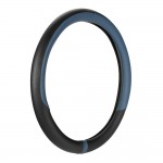 ΚΑΛΥΜΜΑ ΤΙΜΟΝΙΟΥ NOBLE (M) 37/39cm  ΜΑΥΡΟ/ΜΠΛΕ ΟΙΚΟΛΟΓΙΚΟ ΔΕΡΜΑ ΑΟΣΜΟ (ΠΑΧΟΣ 8,2cm) LAMPA Διάμετρος 37-39 cm