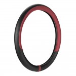 ΚΑΛΥΜΜΑ ΤΙΜΟΝΙΟΥ NOBLE (M) 37/39cm  ΜΑΥΡΟ/ΚΟΚΚΙΝΟ ΟΙΚΟΛΟΓΙΚΟ ΔΕΡΜΑ ΑΟΣΜΟ (ΠΑΧΟΣ 8,2cm) LAMPA Διάμετρος 37-39 cm