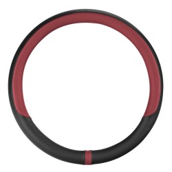 ΚΑΛΥΜΜΑ ΤΙΜΟΝΙΟΥ NOBLE (M) 37/39cm  ΜΑΥΡΟ/ΚΟΚΚΙΝΟ ΟΙΚΟΛΟΓΙΚΟ ΔΕΡΜΑ ΑΟΣΜΟ (ΠΑΧΟΣ 8,2cm) LAMPA Διάμετρος 37-39 cm