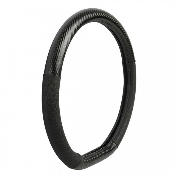 ΚΑΛΥΜΜΑ ΤΙΜΟΝΙΟΥ LE MANS (M) 37/39cm ΔΕΡΜΑΤΙΝΗ ΜΑΥΡΟ/ CARBON ΑΟΣΜΟ ECO-FRIENDLY (ΚΟΦΤΟ ΤΙΜΟΝΙ) Διάμετρος 37-39 cm