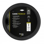 ΚΑΛΥΜΜΑ ΤΙΜΟΝΙΟΥ 30-34CM ΔΕΡΜΑ SKEENTEX ΜΑΥΡΟ CLASSIC PREMIUM GRAN PREE LAMPA - 1 ΤΕΜ. Διαμετρος 33-35 cm