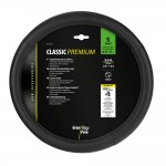 ΚΑΛΥΜΜΑ ΤΙΜΟΝΙΟΥ 35-37CM ΔΕΡΜΑ SKEENTEX ΜΑΥΡΟ CLASSIC PREMIUM GRAN PREE LAMPA - 1 ΤΕΜ. Διαμετρος 35-37 cm