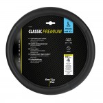 ΚΑΛΥΜΜΑ ΤΙΜΟΝΙΟΥ 40-42CM ΔΕΡΜΑ SKEENTEX ΜΑΥΡΟ CLASSIC PREMIUM GRAN PREE LAMPA - 1 ΤΕΜ. Διάμετρος 41-43 cm