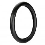 ΚΑΛΥΜΜΑ ΤΙΜΟΝΙΟΥ RACING PREMIUM BLACK (S) 35/37cm ΣΥΝΘΕΤΙΚΟ ΔΕΡΜΑ SKEENTEX ΜΑΥΡΟ/CARBON LOOK LAMPA  - 1 ΤΕΜ. Διαμετρος 35-37 cm