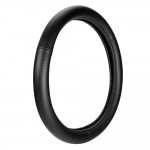 ΚΑΛΥΜΜΑ ΤΙΜΟΝΙΟΥ RACING PREMIUM BLACK (Μ) 37/39cm ΣΥΝΘΕΤΙΚΟ ΔΕΡΜΑ SKEENTEX ΜΑΥΡΟ/CARBON LOOK LAMPA  - 1 ΤΕΜ. Διάμετρος 37-39 cm