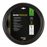 ΚΑΛΥΜΜΑ ΤΙΜΟΝΙΟΥ RACING PREMIUM RED (S) 35/37cm ΣΥΝΘΕΤΙΚΟ ΔΕΡΜΑ SKEENTEX ΜΑΥΡΟ/ΚΟΚΚΙΝΟ/CARBON LOOK LAMPA  - 1 ΤΕΜ. Διαμετρος 35-37 cm