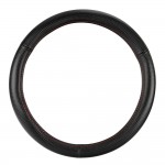 ΚΑΛΥΜΜΑ ΤΙΜΟΝΙΟΥ RACING PREMIUM RED (M) 37-39cm ΣΥΝΘΕΤΙΚΟ ΔΕΡΜΑ SKEENTEX ΜΑΥΡΟ/ΚΟΚΚΙΝΟ/ CARBON LOOK LAMPA - 1 ΤΕΜ. Διάμετρος 37-39 cm