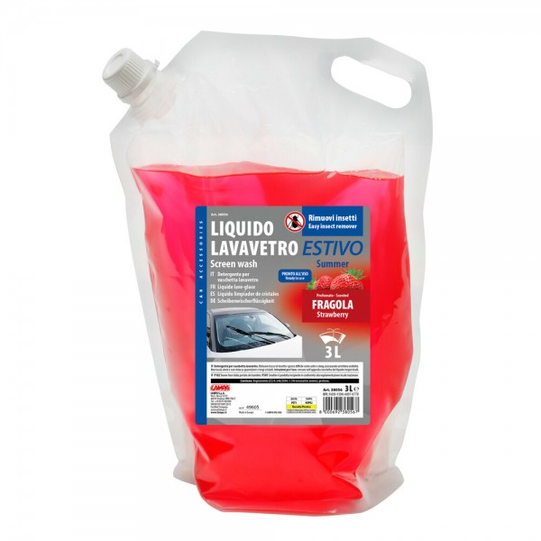 ΥΓΡΟ ΥΑΛΟΚΑΘΑΡΙΣΤΗΡΩΝ ΜΕ ΙΔΙΟΤΗΤΑ ΚΑΘΑΡΙΣΜΟΥ ΕΝΤΟΜΩΝ ΑΡΩΜΑ ΦΡΑΟΥΛΑ 3LT LAMPA - 1 τεμ. Υγρά υαλοκαθαριστήρων