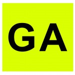 ΓΡΑΜΜΑΤΑ GA ΣΕ ΚΙΤΡΙΝΟ ΠΛΑΙΣΙΟ ΓΙΑ ΠΙΣΩ Πινακίδες και Σήμανση