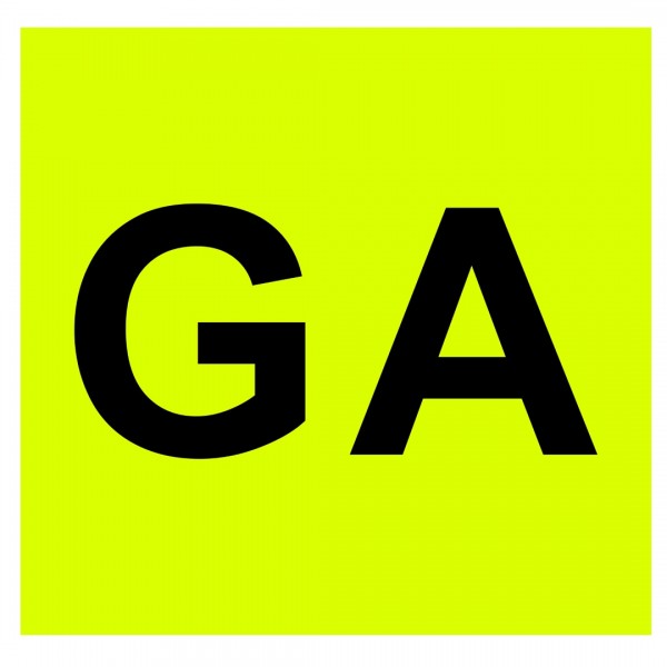 ΓΡΑΜΜΑΤΑ GA ΣΕ ΚΙΤΡΙΝΟ ΠΛΑΙΣΙΟ ΓΙΑ ΠΙΣΩ Πινακίδες και Σήμανση