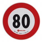 ΣΗΜΑ ΤΑΧΥΤΗΤΑΣ ΧΙΛΙΟΜΕΤΡΩΝ 80km/h ΑΥΤΟΚΟΛΛΗΤΟ Πινακίδες και Σήμανση