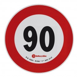 ΣΗΜΑ ΤΑΧΥΤΗΤΑΣ ΧΙΛΙΟΜΕΤΡΩΝ 90km/h ΑΥΤΟΚΟΛΛΗΤΟ Πινακίδες και Σήμανση