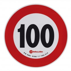 ΣΗΜΑ ΤΑΧΥΤΗΤΑΣ ΧΙΛΙΟΜΕΤΡΩΝ 100km/h ΑΥΤΟΚΟΛΛΗΤΟ Πινακίδες και Σήμανση