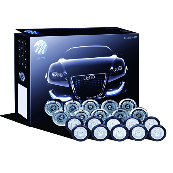 DAYLINE ΠΡΟΣΘΕΤΟ ΔΙΕΘΝΗ ΜΕ 20 ΞΕΧΩΡΙΣΤΑ LED HP 1WX20 12V Φ20mm ΜΑΥΡΑ Διεθνή Φώτα Ημέρας (DRL)