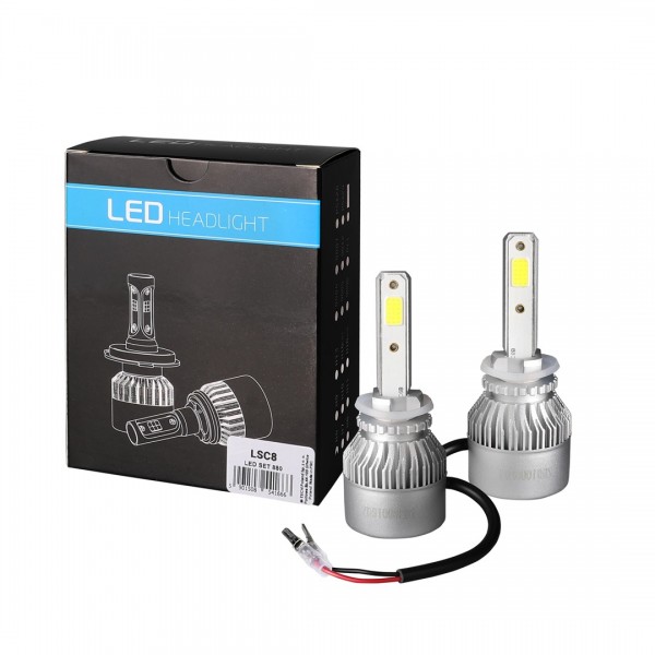 H27 880 LED SET C6 9-32V 6.500K 10.000lm 4 X 10W ΛΑΜΠΑ ΜΕ COB EPISTAR 1021 LED ΚΑΙ ΑΝΕΜΙΣΤΗΡΑΚΙ M-TECH - 2 ΤΕΜ. LED