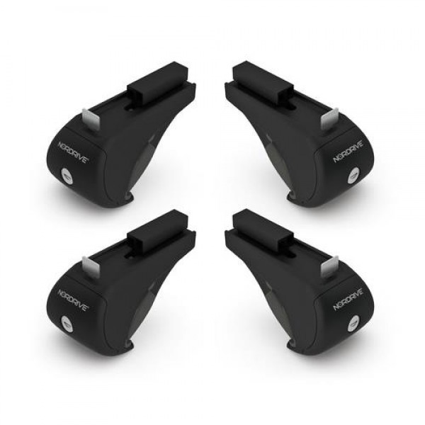 KIT ΑΚΡΑ (ΠΟΔΙΑ) ΓΙΑ ΜΠΑΡΕΣ NORDRIVE ΑΛΟΥΜΙΝΙΟΥ SW 4ΤΜΧ ΜΕ ΚΛΕΙΔΙ RAIL KIT ALU Άκρα για Μπάρες