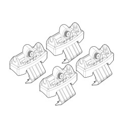 ΑΚΡΑ ΓΙΑ ΜΠΑΡΕΣ NORDRIVE ΓΙΑ ABARTH / FIAT 500E 3D 05/2023+ - 4 τεμ. Άκρα για Μπάρες