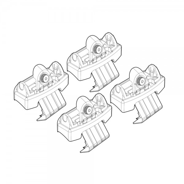 ΑΚΡΑ ΓΙΑ ΜΠΑΡΕΣ NORDRIVE ΓΙΑ ABARTH / FIAT 500E 3D 05/2023+ - 4 τεμ. Άκρα για Μπάρες