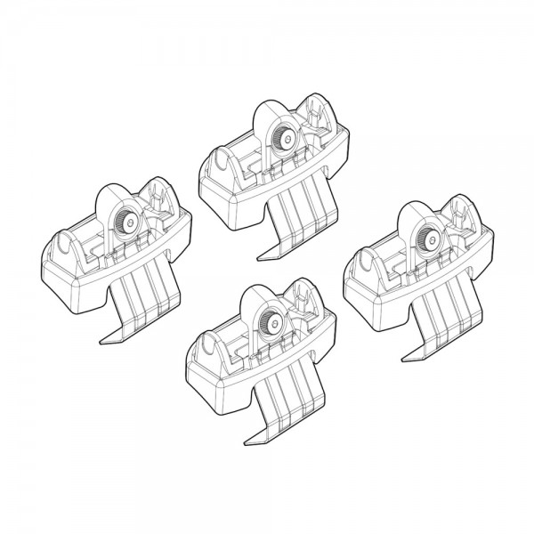 ΠΟΔΙΑ ΓΙΑ ΜΠΑΡΕΣ NORDRIVE ΓΙΑ CITROEN C3 04/2024+ / C3 AIRCROSS 08/2024+ / OPEL FRONTERA 09/24+  - 4 τεμ Άκρα για Μπάρες