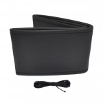 ΚΑΛΥΜΜΑ ΤΙΜΟΝΙΟΥ ΑΥΤΟΚΙΝΗΤΟΥ ΡΑΦΤΟ 38-39cm ΑΠΟ ΔΙΑΤΡΗΤΟ ΑΟΣΜΟ ΤΕΧΝΟΔΕΡΜΑ ΜΑΥΡΟ  AMIO - 1 ΤΕΜ. Ραφτά καλύμματα τιμονιού