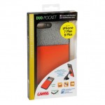 APPLE iPHONE 7 PLUS ΚΑΙ 8 PLUS ΘΗΚΗ ΚΙΝΗΤΟΥ DUO POCKET ΓΚΡΙ-ΠΟΡΤΟΚΑΛΙ ΜΑΓΝΗΤΙΚΗ SILVER LINE Apple