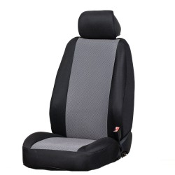 ΗΜΙΚΑΛΥΜΜΑΤΑ ΚΑΘΙΣΜΑΤΩΝ TEX ΜΑΥΡΟ/ΓΚΡΙ ΠΟΛΥΕΣΤΕΡΑΣ ΜΕ ΔΙΑΙΡΟΥΜΕΝΑ ΠΡΟΣΚΕΦΑΛΑ RACE AXION - 2 ΤΕΜ. Μπροστινά Καλύμματα