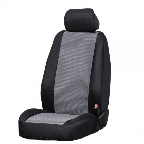 ΗΜΙΚΑΛΥΜΜΑΤΑ ΚΑΘΙΣΜΑΤΩΝ TEX ΜΑΥΡΟ/ΓΚΡΙ ΠΟΛΥΕΣΤΕΡΑΣ ΜΕ ΔΙΑΙΡΟΥΜΕΝΑ ΠΡΟΣΚΕΦΑΛΑ RACE AXION - 2 ΤΕΜ. Μπροστινά Καλύμματα