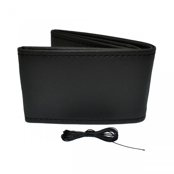 ΚΑΛΥΜΜΑ ΤΙΜΟΝΙΟΥ ΑΥΤΟΚΙΝΗΤΟΥ ΡΑΦΤΟ 38-39cm ΑΠΟ ΛΕΙΟ ΑΟΣΜΟ ΤΕΧΝΟΔΕΡΜΑ ΜΑΥΡΟ AMIO - 1 ΤΕΜ. Ραφτά καλύμματα τιμονιού