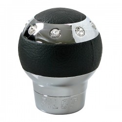 ΠΟΜΟΛΟ ΤΑΧΥΤΗΤΩΝ GTX BRILLIANT SERIES ΜΑΥΡΟ ΜΕ ΑΛΟΥΜΙΝΙΟ KAI STRASS (ΣΥΜΒΑΤΟ ΚΑΙ ΜΕ FIAT/OPEL) - 1 ΤΕΜ. Πόμολα Ταχυτήτων