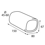 ΑΚΡΟ ΕΞΑΤΜΙΣΗΣ TS-18 45-60mm - ΤΕΤΡΑΓΩΝΟ Μπούκες Εξάτμισης