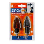ΦΛΑΣ ΜΗΧΑΝΗΣ ARROW 12V/ 21W (68 x 27 mm) CARBON ΜΕ ΠΟΡΤΟΚΑΛΙ ΤΖΑΜΑΚΙ -2 ΤΕΜ. Απλά Φλας